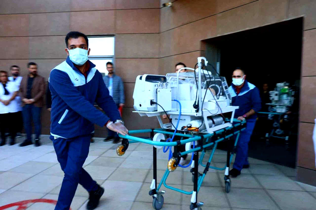 Fethi Sekin Şehir Hastanesi’nde deprem ve yangın tatbikatı