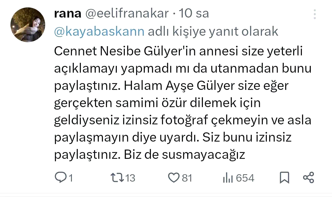 Genç kızın ailesinin isteğini hiçe saydı, sosyal medyasında paylaştı