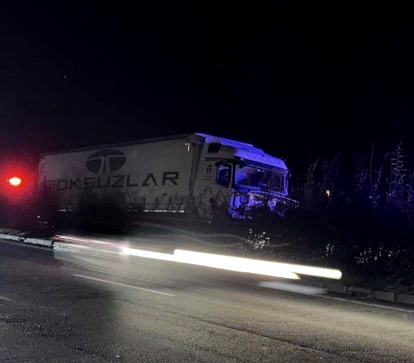 Giresun’da tır aydınlatma direğine çarptı, şoför hayatını kaybetti