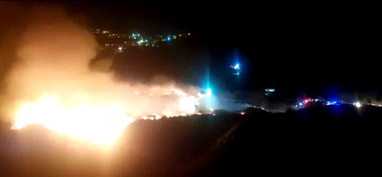Giresun Şebinkarahisar’da çöp toplama alanında yangın