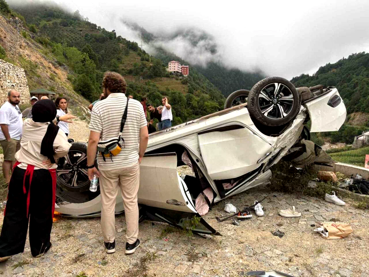 Göksu travertenlerinde trafik kazası: 4 yaralı