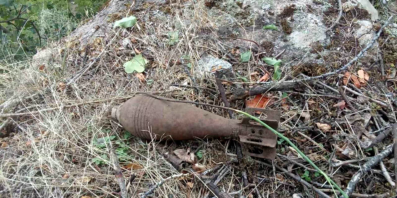 Gümüşhane’de 1. Dünya Savaşı’ndan kalma patlamamış havan mermisi bulundu