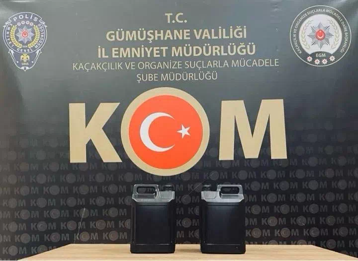 Gümüşhane’de Sahte Alkol Operasyonu: Polis, Etil Alkol Ele Geçirdi
