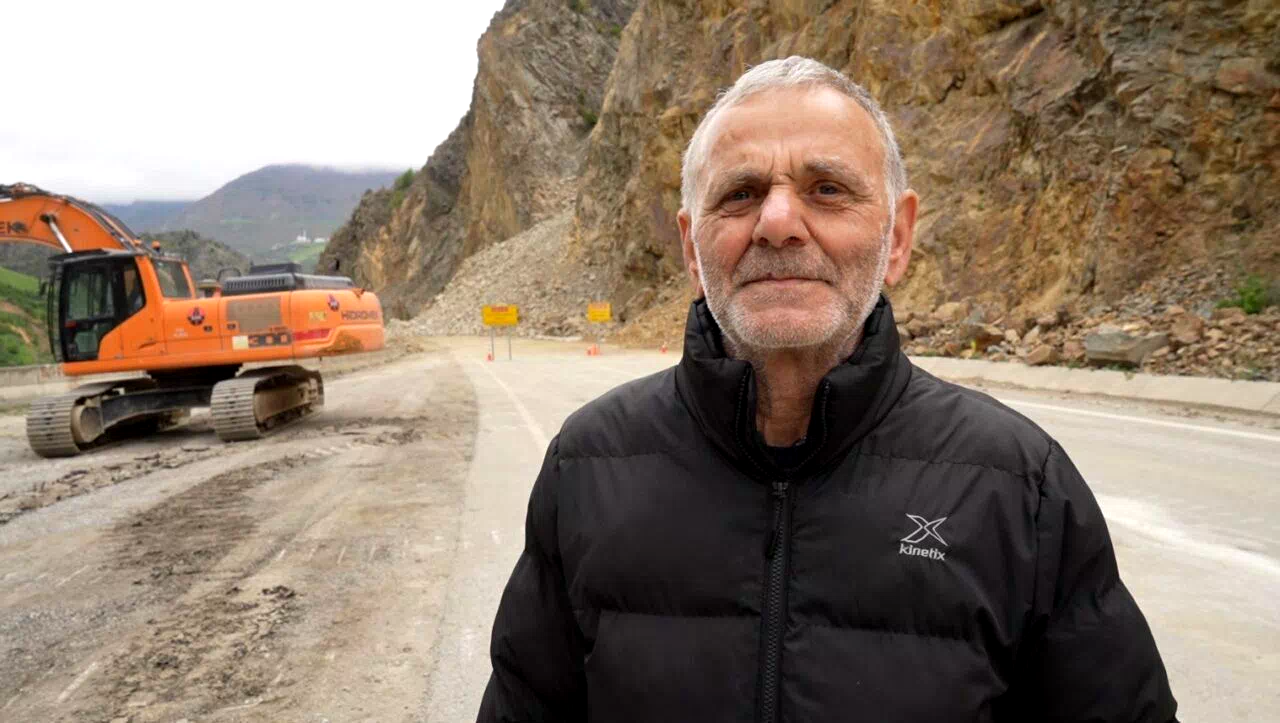Gümüşhane-Giresun karayolundaki heyelanda faciayı engelleyen ihbarı yapan vatandaş konuştu