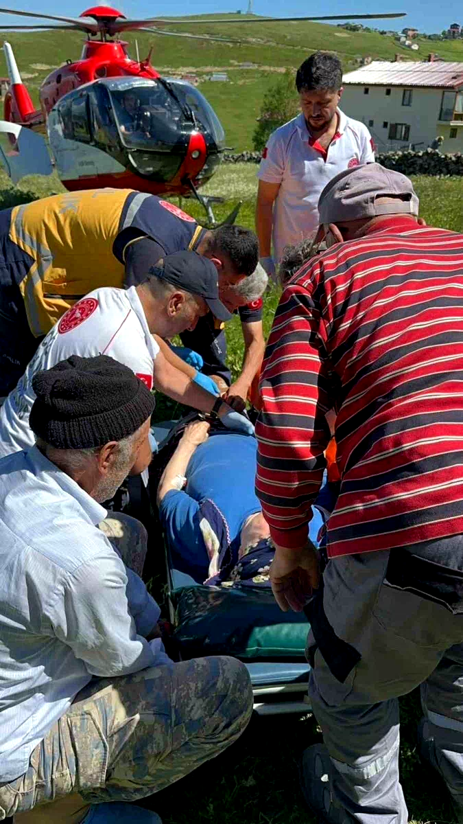 Helikopter ambulans 6 ayda yaklaşık 100 hasta için havalandı