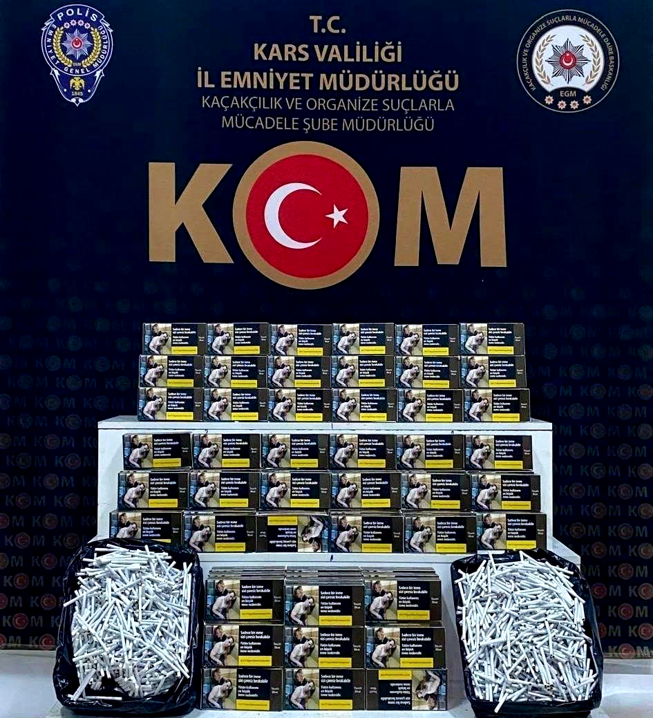 Kars’ta 30 bin Makaron ele geçirildi