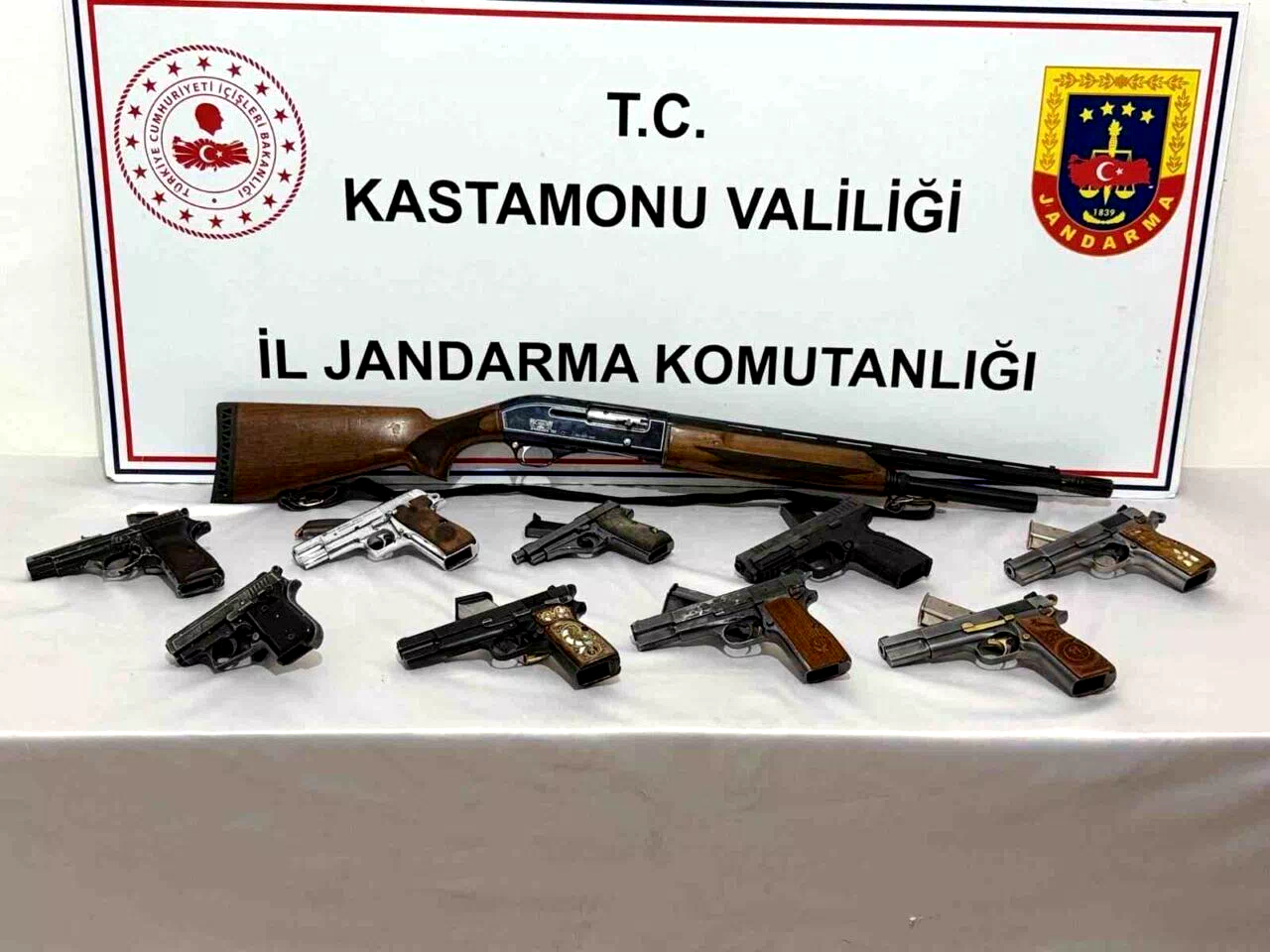 Kastamonu’da 10 adet silah ele geçirildi: 1 gözaltı