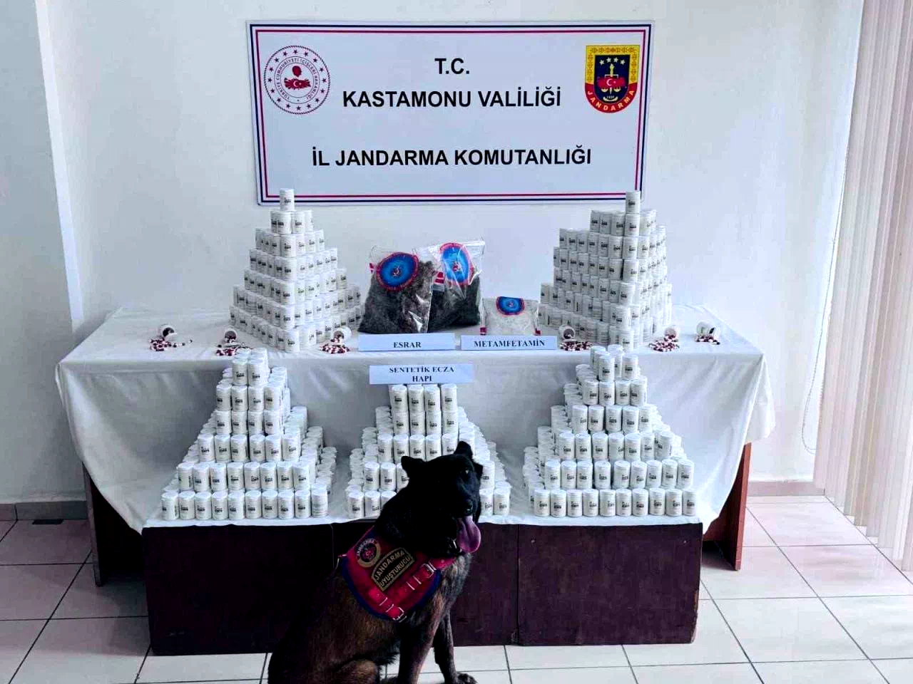 Kastamonu’da binlerce hap ve uyuşturucuyla yakalanan şahsın yargılanmasına başlandı