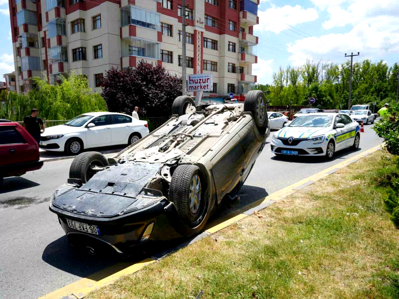 Kastamonu’da otomobil takla attı: 1 yaralı