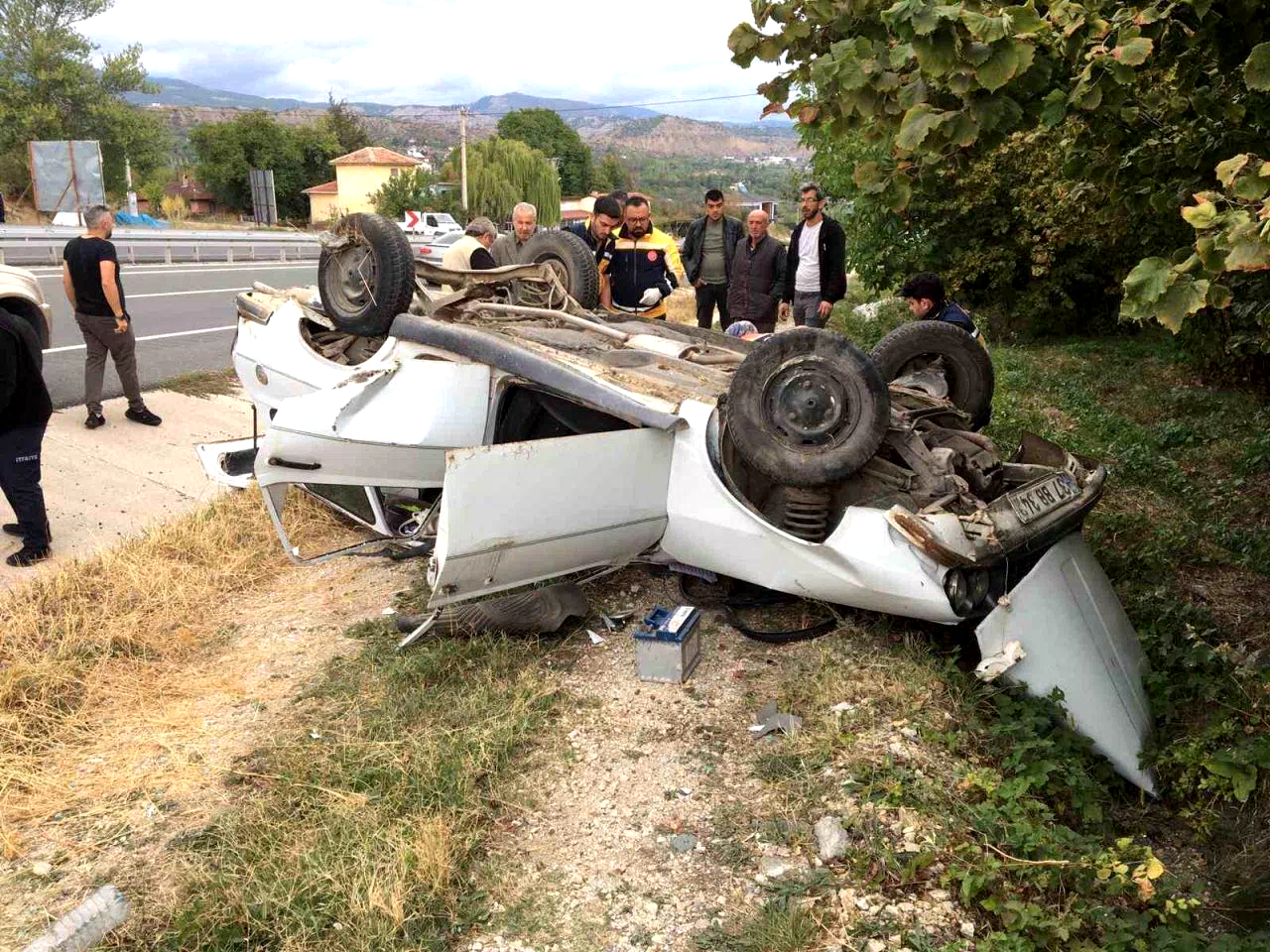 Kastamonu’da otomobil takla attı: 2 yaralı