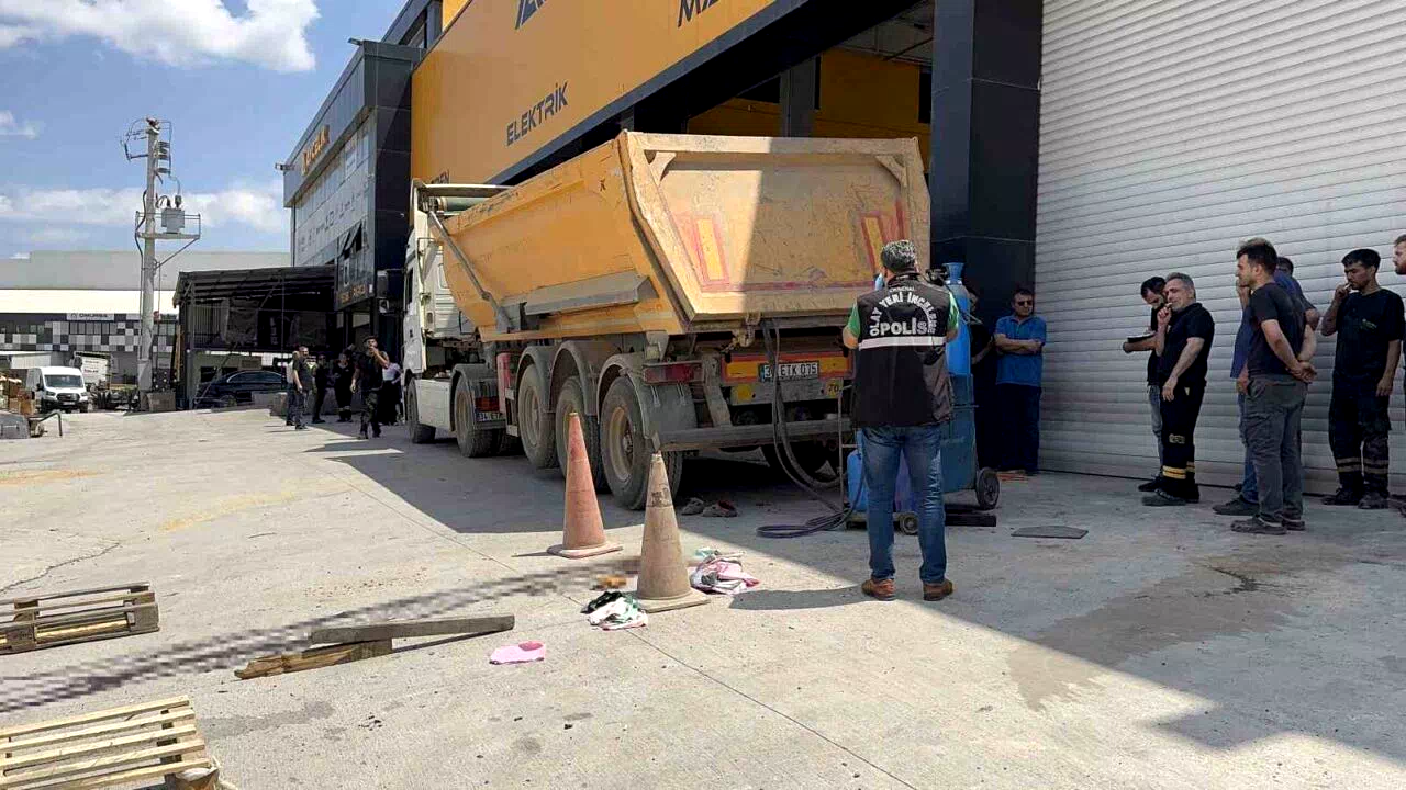 Kaynak sırasında damper kapağının kapanması ile kafası ezilen şoför hayatını kaybetti