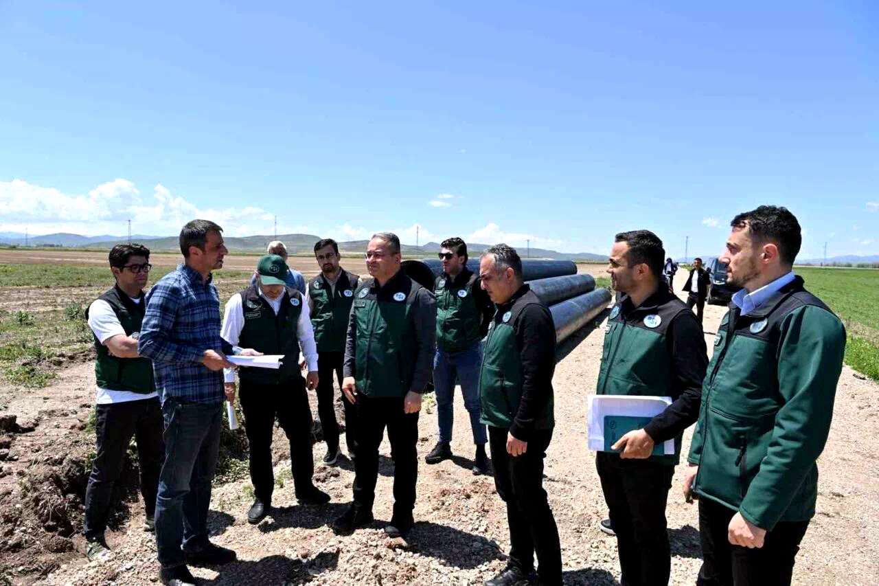 Kırklartepe Barajı sulama inşaatında incelemeler yapıldı