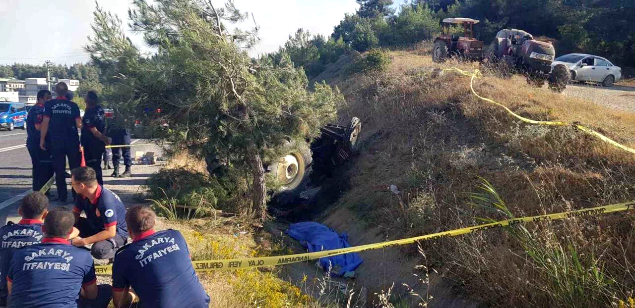 Kızının kullandığı traktörde can verdi