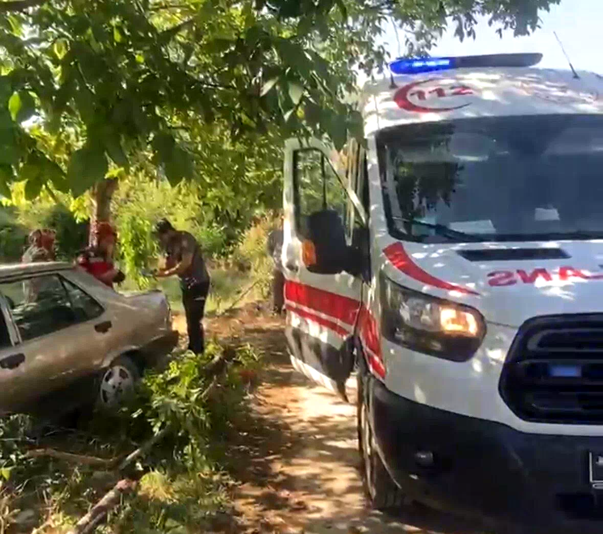 Kontrolden çıkan Tofaş ağaca çarptı: Karı-koca yaralandı
