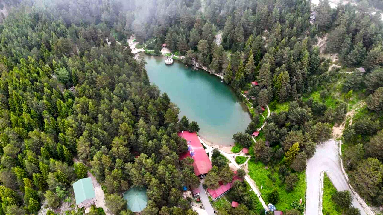 Limni Gölü Tabiat Parkı yaz ortasında ziyaretçilerini sis ve serin havayla karşılıyor