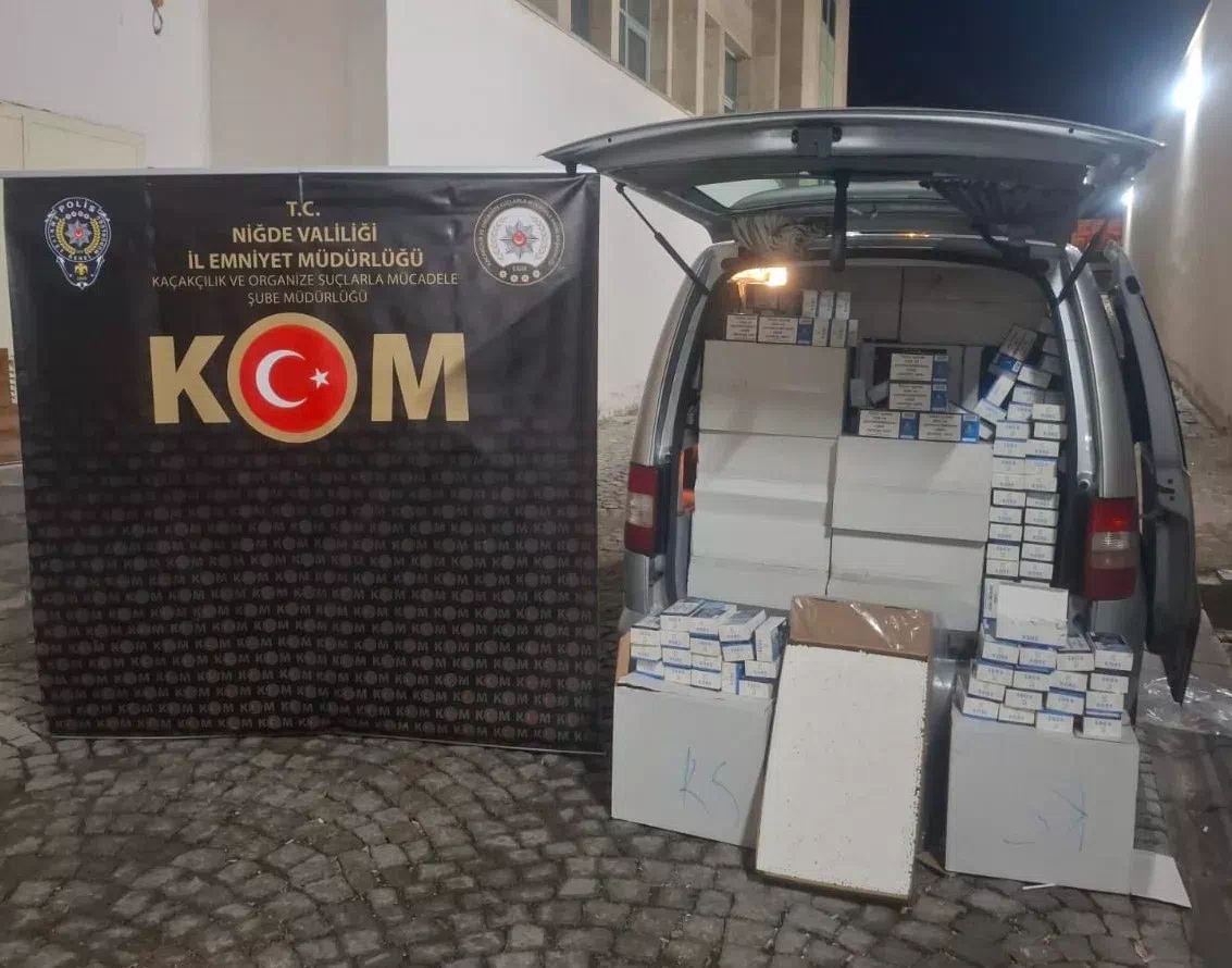 Niğde’de düzenlenen operasyonda 310 bin makaron ele geçirildi.