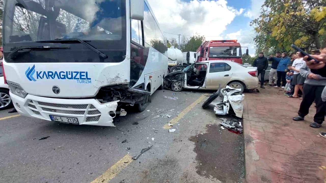 Önce yavaşlayan araca ardından karşı yönden gelen otomobile çarptı: 1 yaralı