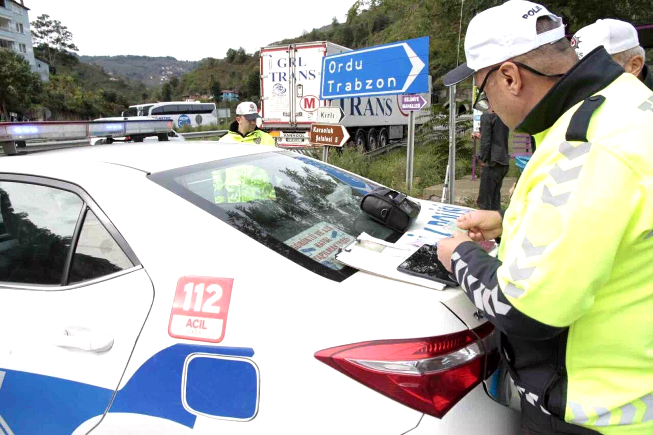 Ordu’da bir haftada 18 binden fazla araç ve sürücüsü denetlendi
