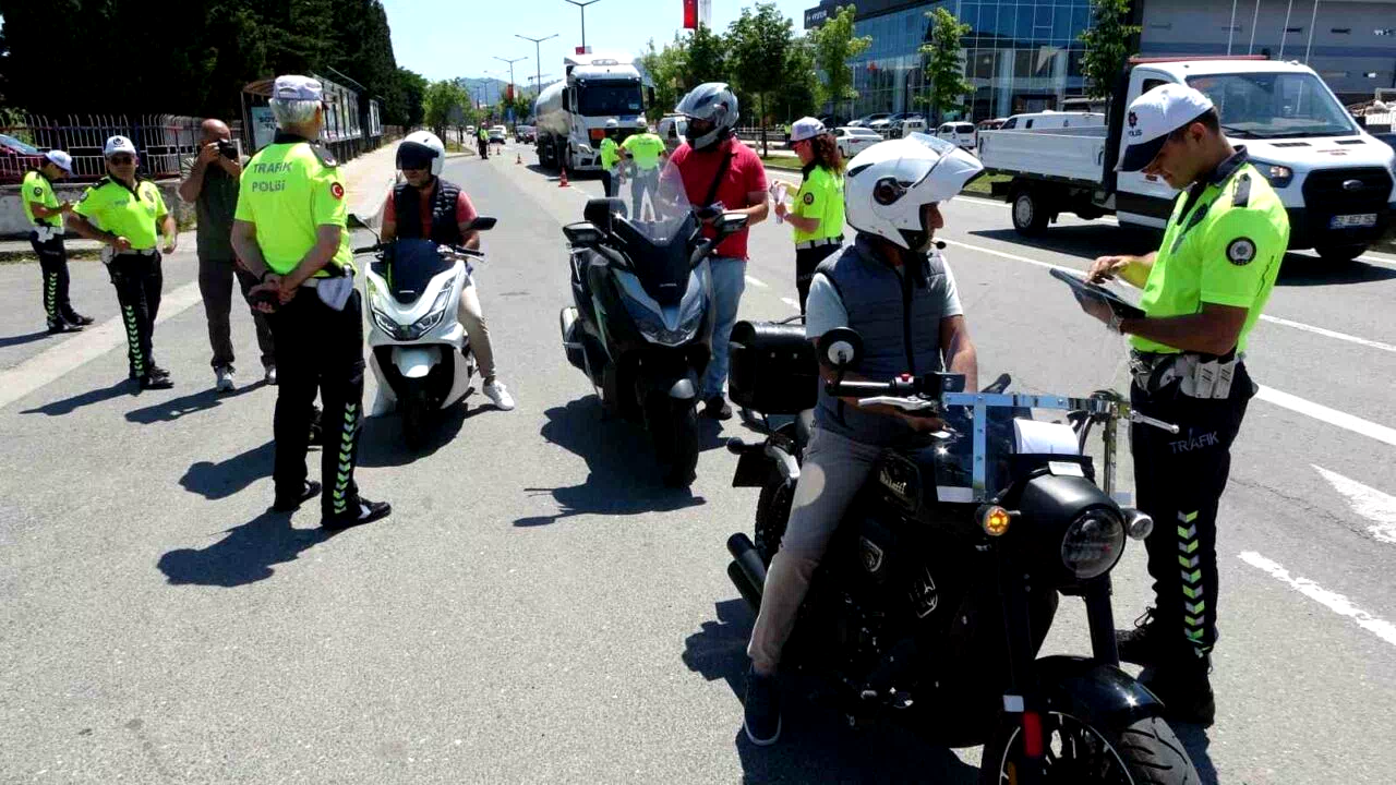 Ordu’da dron destekli trafik denetimi