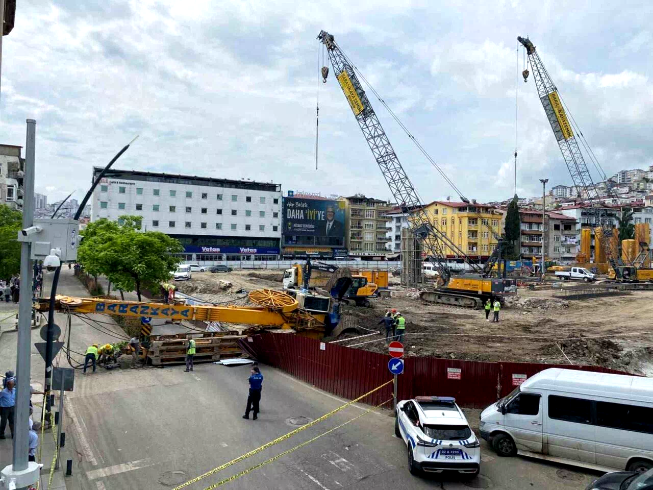 Ordu’da iş makinesi devrildi: 1 yaralı