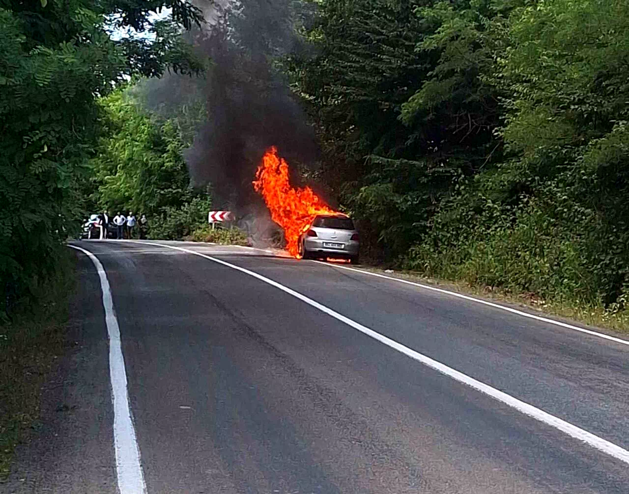 Ordu’da otomobil yangını