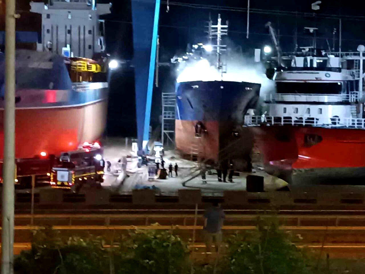 Ordu’da tersanedeki gemide yangın