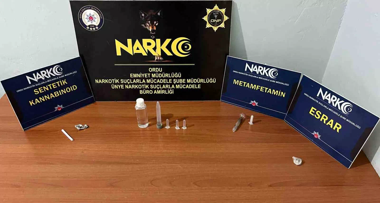 Ordu’da Uyuşturucu Operasyonu: 1 Tutuklama, 2 Adli İşlem