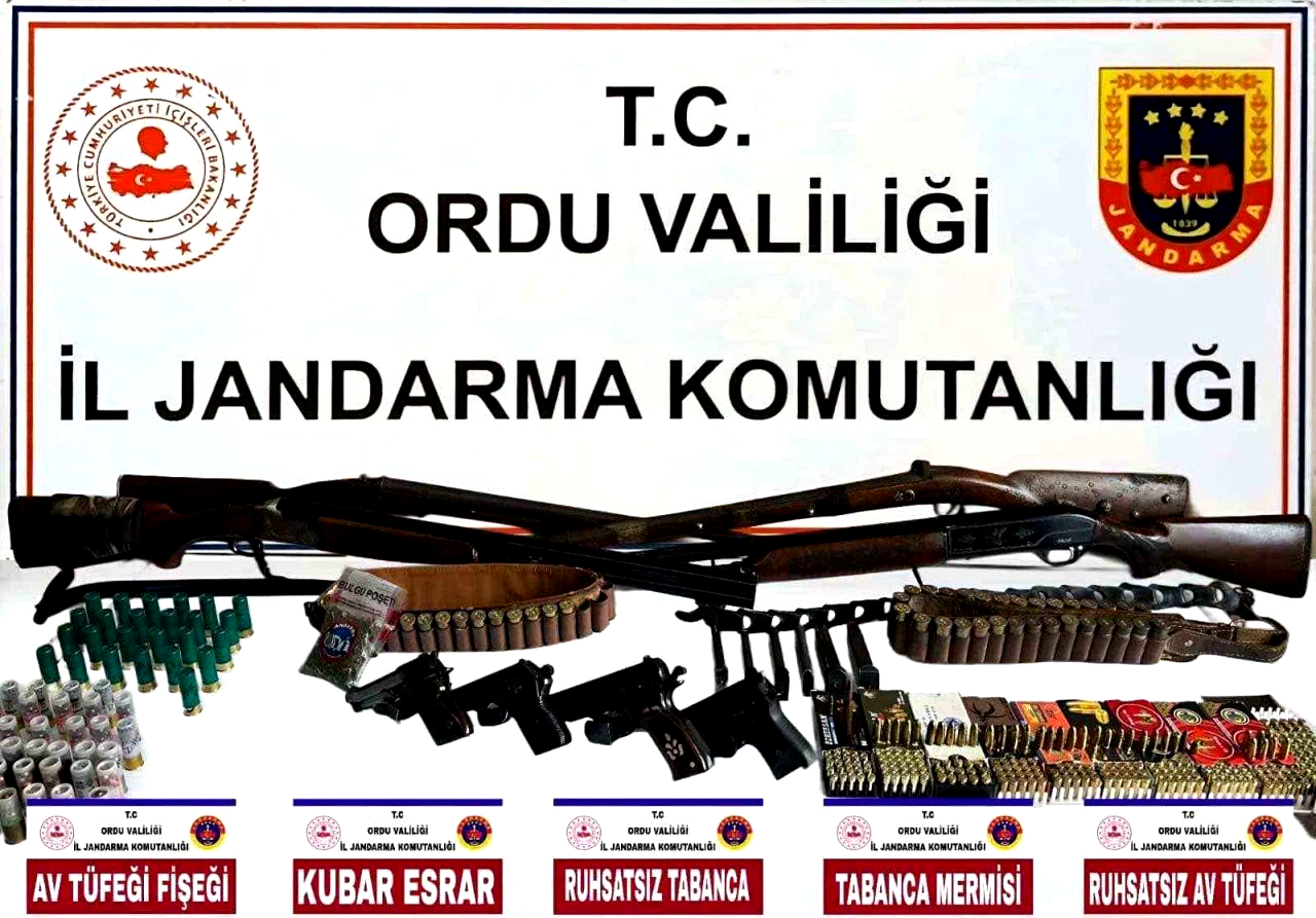 Ordu’da yasa dışı silah ve uyuşturucu operasyonu: 4 gözaltı