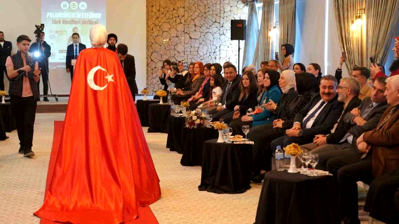 “Palandöken’in eteğinde Türk motifleri defilesi” büyük beğeni topladı