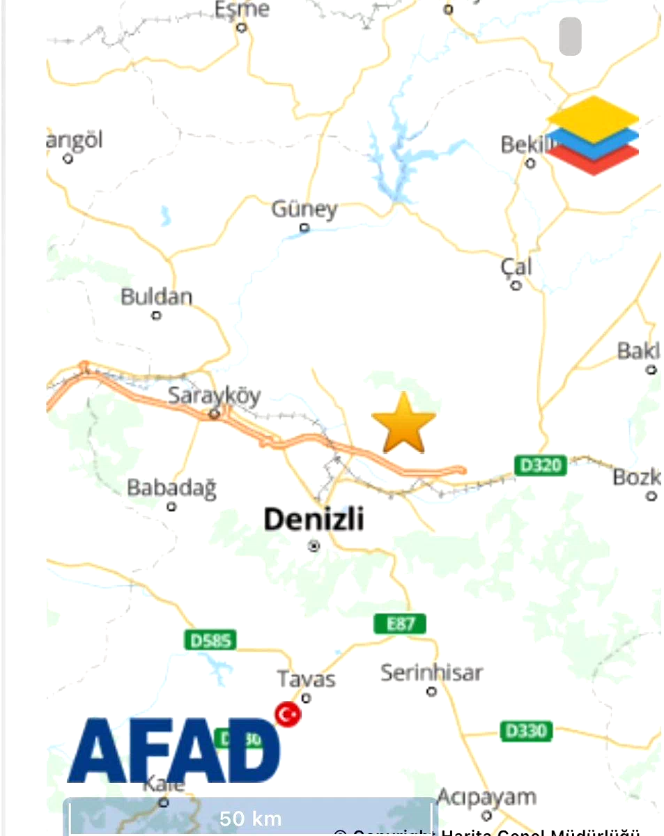 Pamukkale’de 3.9 büyüklüğünde deprem meydana geldi