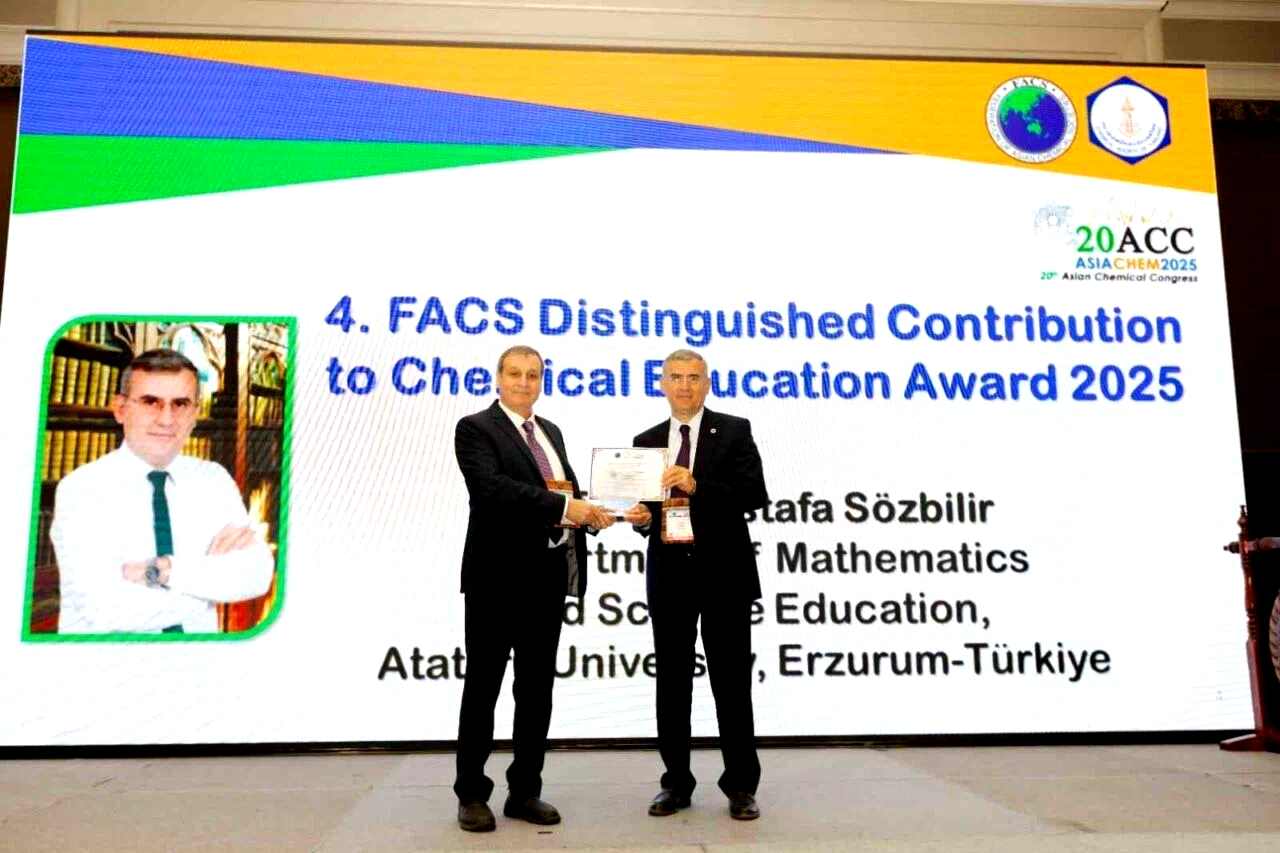 Prof. Dr. Sözbilir’e uluslararası kimya eğitim ödülü