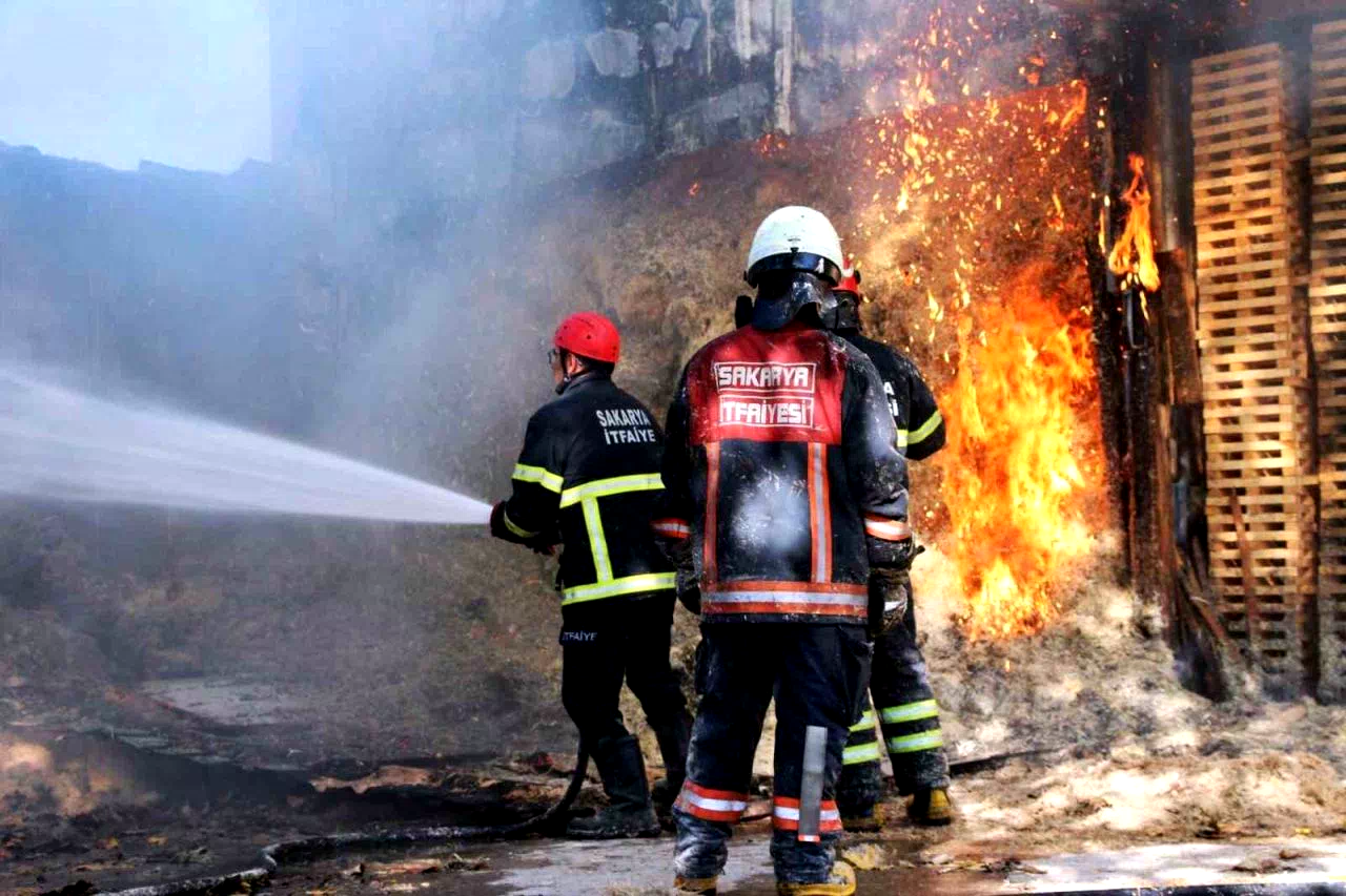 Sakarya’da ahşap atölyesinde korkutan yangın
