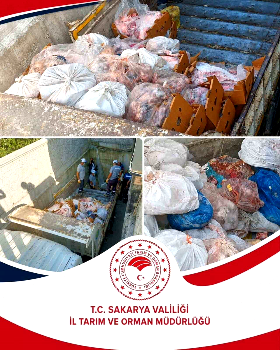 Sakarya’da bir işletmede 5 buçuk ton etiketsiz et ele geçirildi
