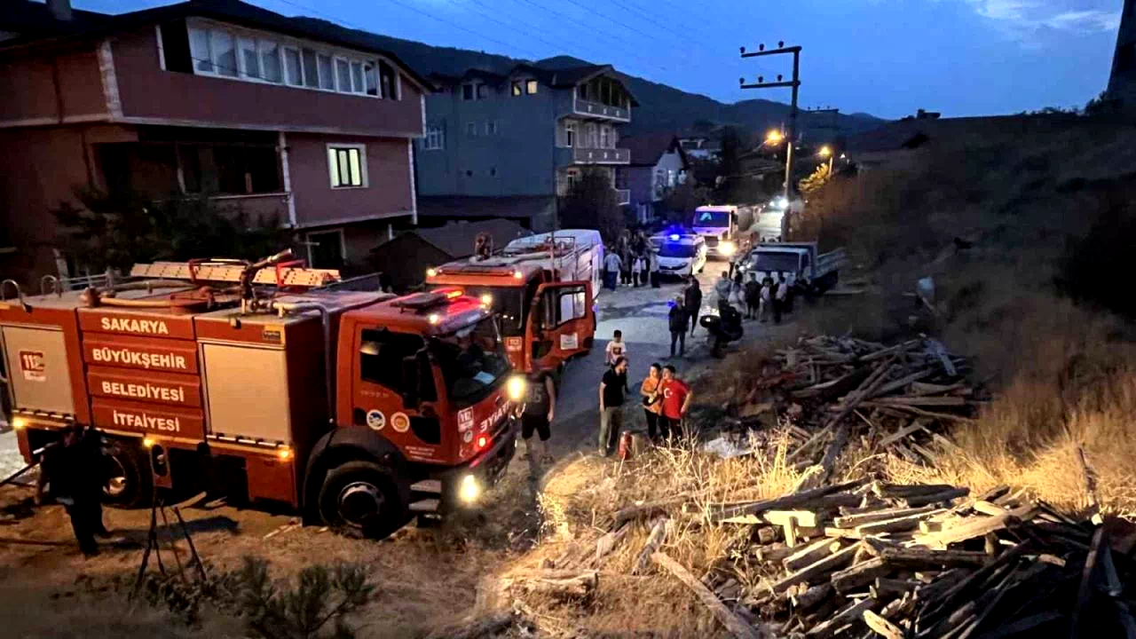 Sakarya’da elektrik direğinde yaşanan patlama yangına sebep oldu