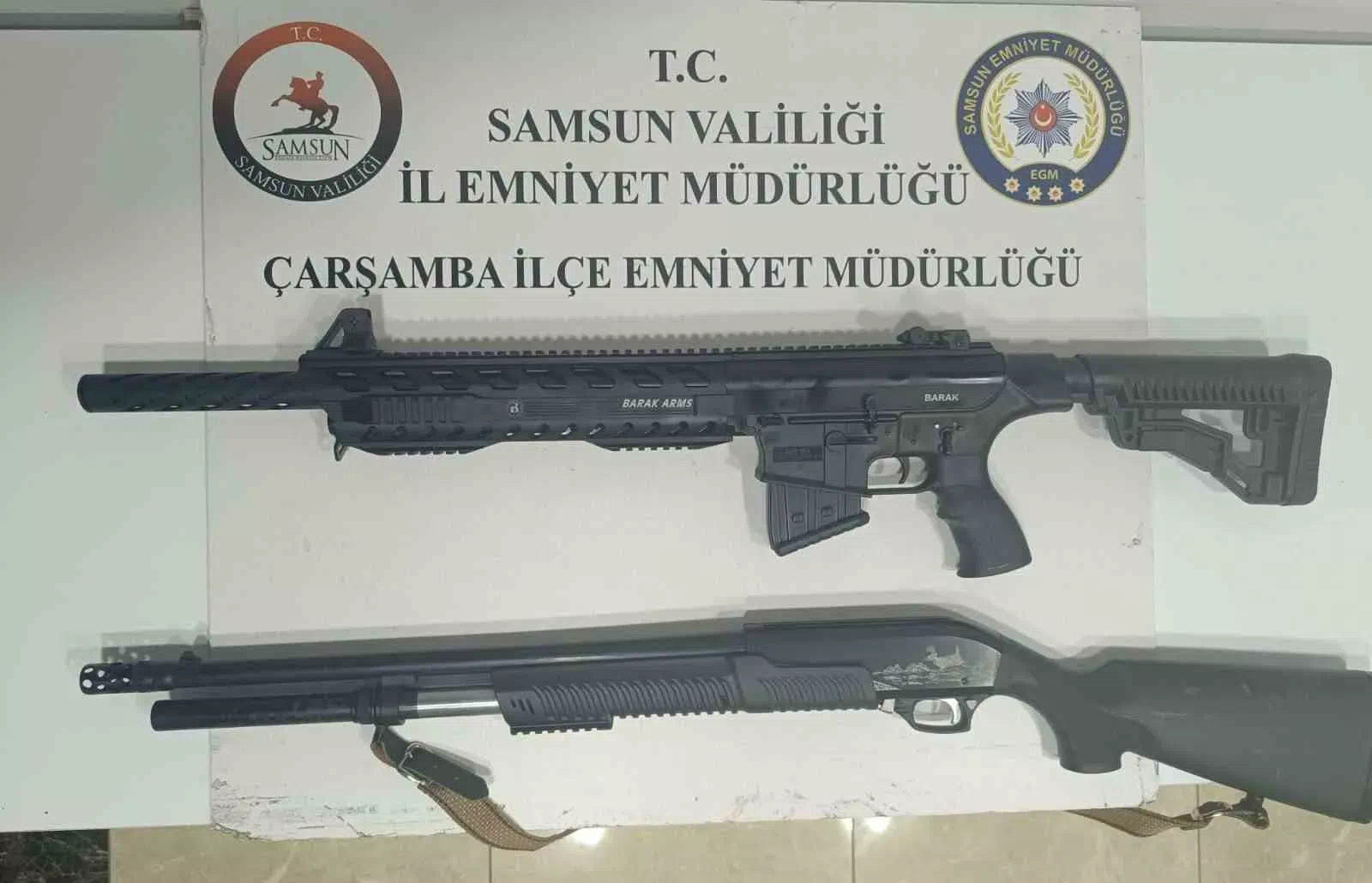 Samsun’da tüfekle ateş eden şahıs yakalandı.