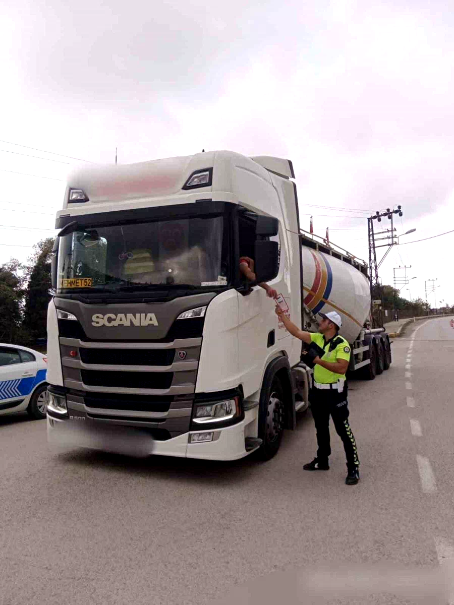 Sinop’ta ağır tonajlı araç sürücülerine uyarılar