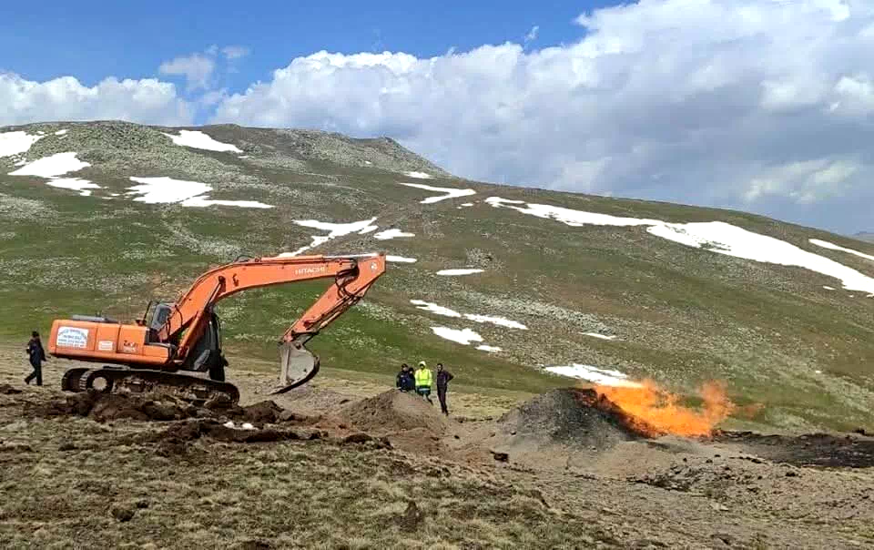 Sivas’ta doğalgaz boru hattında yangın