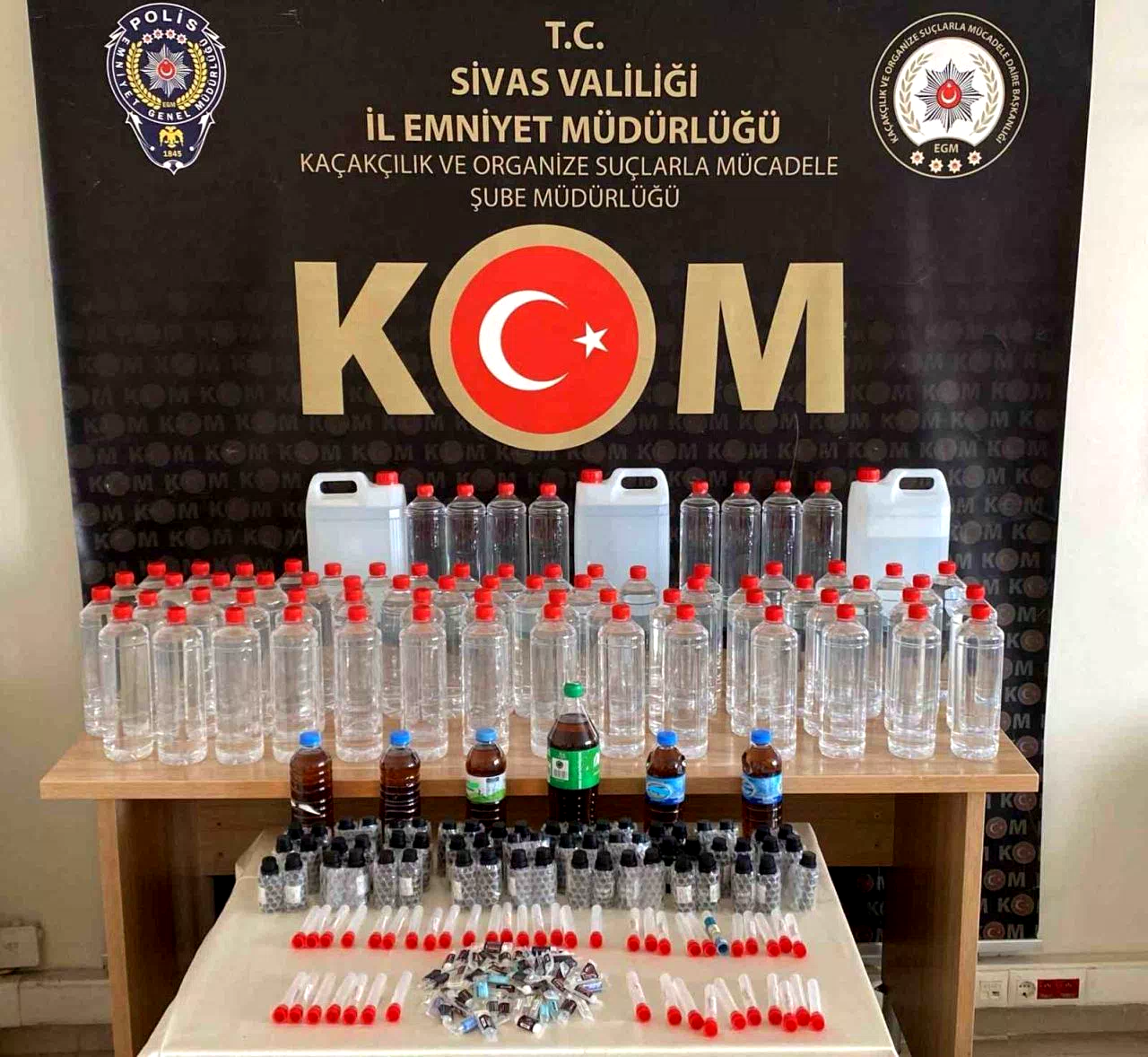 Sivas’ta kaçak alkol operasyonu
