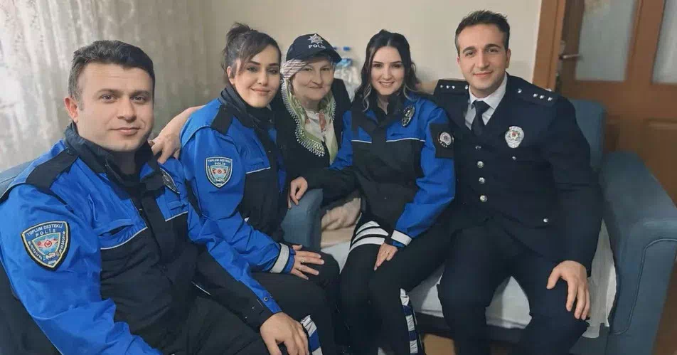 Suzan teyzeye emniyetten doğum günü sürprizi