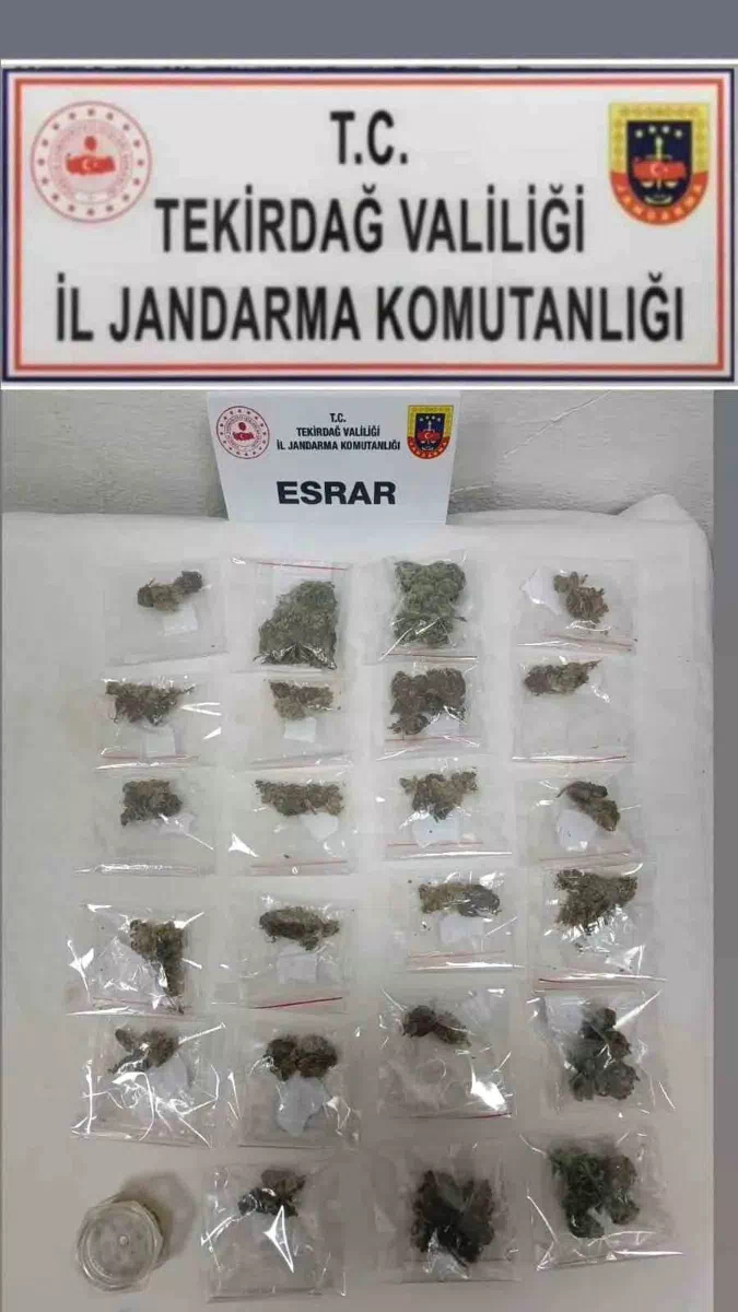 Tekirdağ’da Jandarma Operasyonunda Uyuşturucu Ele Geçirildi
