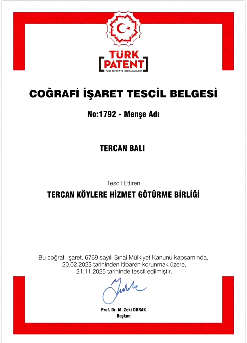 Tercan Balı Erzincan’ın 14. Coğrafi İşaretli ürünü oldu