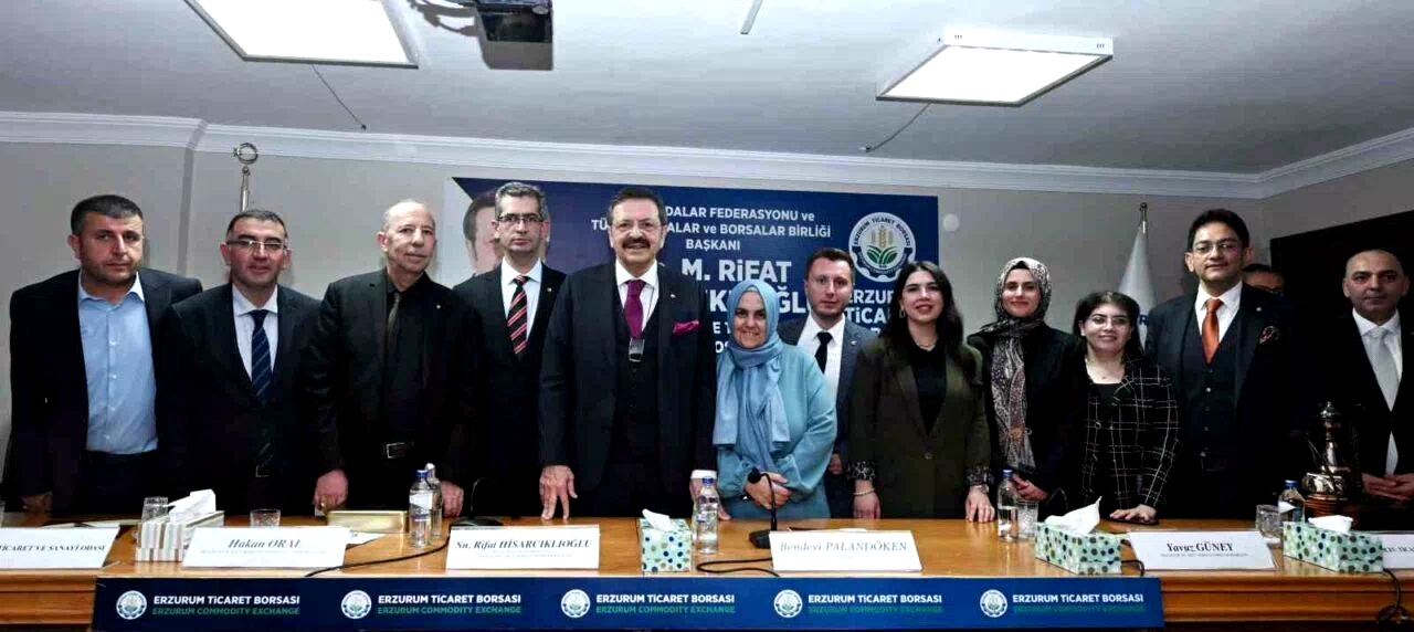 TOBB Başkanı Hisarcıklıoğlu’ndan Erzurum Ticaret Borsası’na ziyaret