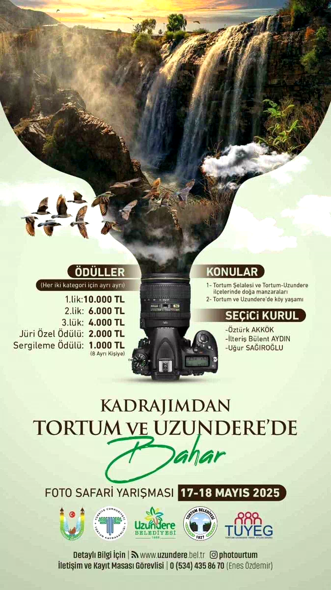 Tortum ve Uzundere’de bahar coşkusu foto safariyle taçlanacak