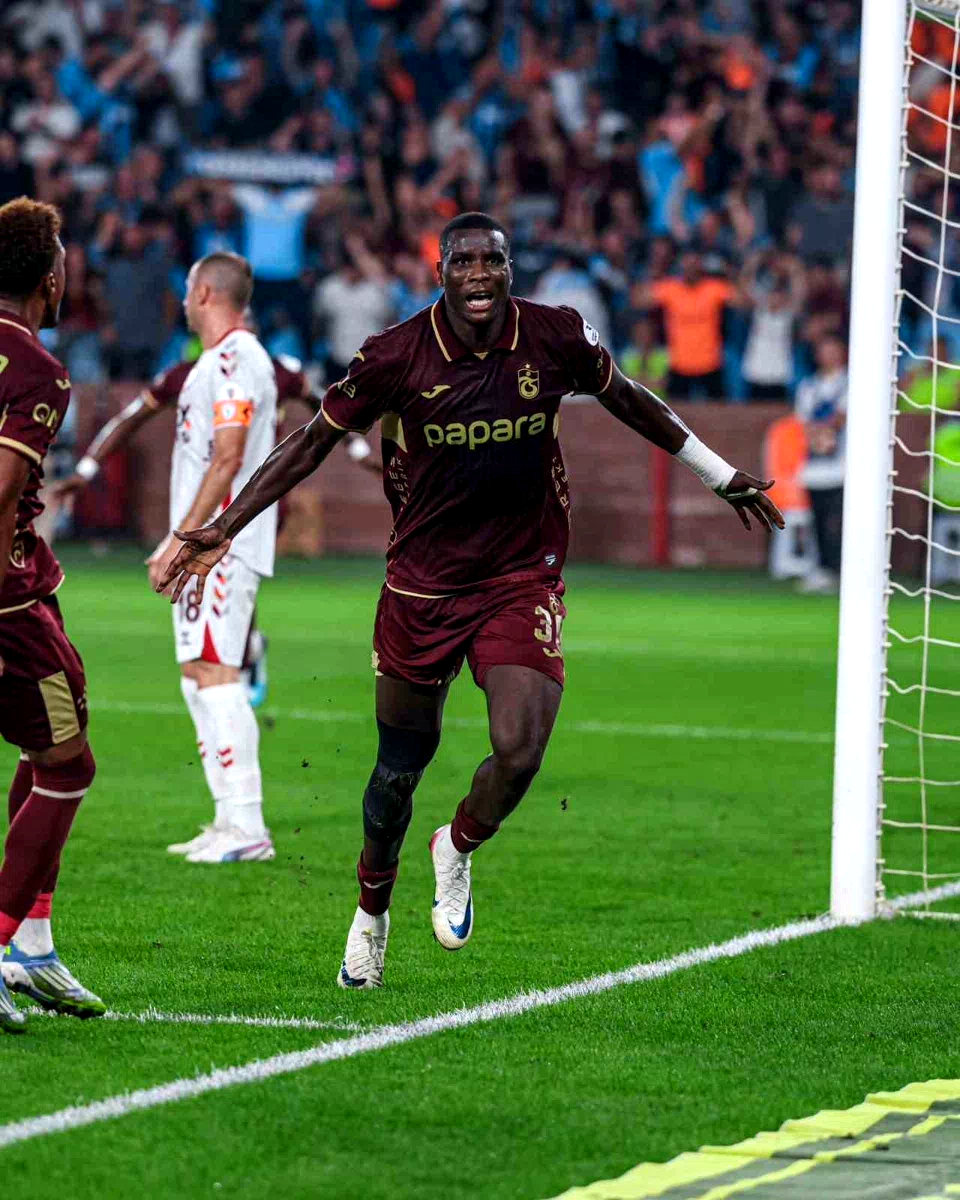 Trendyol Süper Lig: Trabzonspor: 1 – Samsunspor: 0 (İlk yarı)