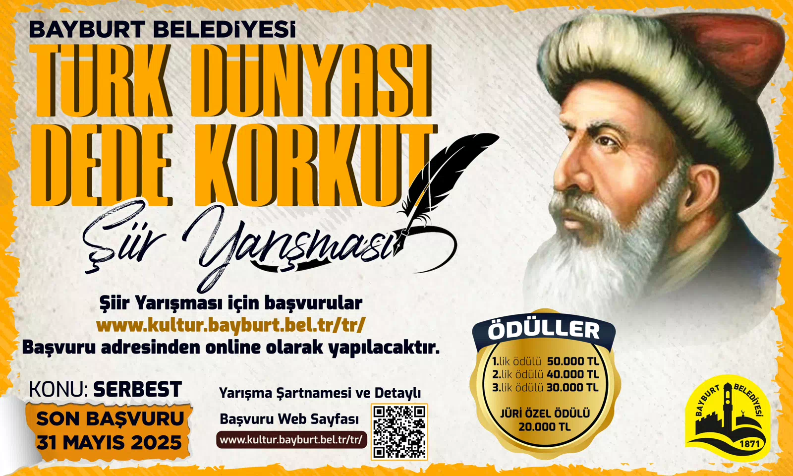 Türk Dünyası Dede Korkut Şiir yarışması Başvuruları başladı