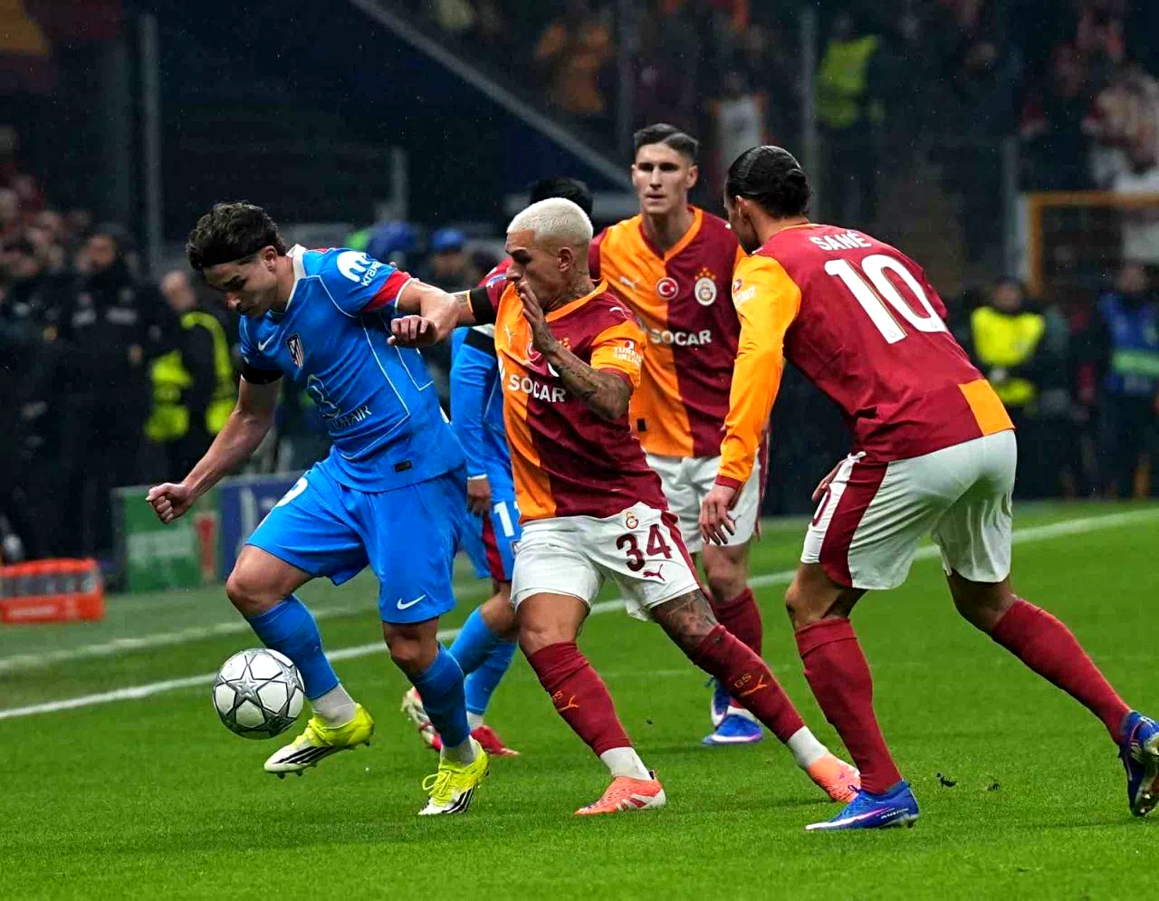 UEFA Şampiyonlar Ligi: Galatasaray: 1 – Atletico Madrid: 1 (İlk yarı)
