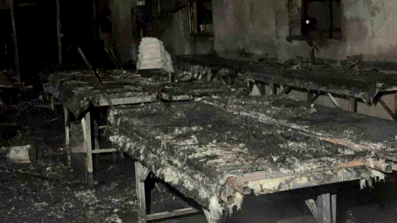 Yangında mermerit atölyesi kullanılamaz hale geldi