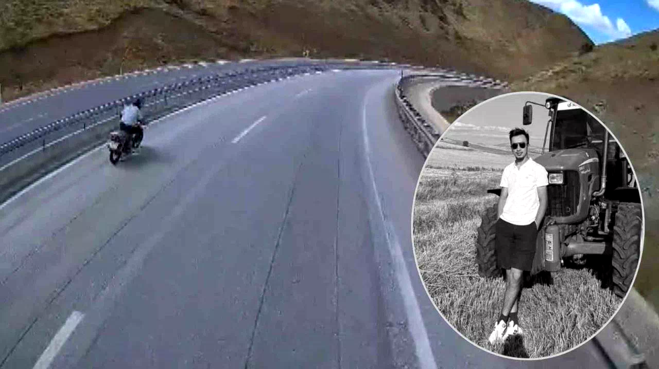Yeni aldığı motosikletle ölüme gitti: Kaza anı araç kamerasına yansıdı