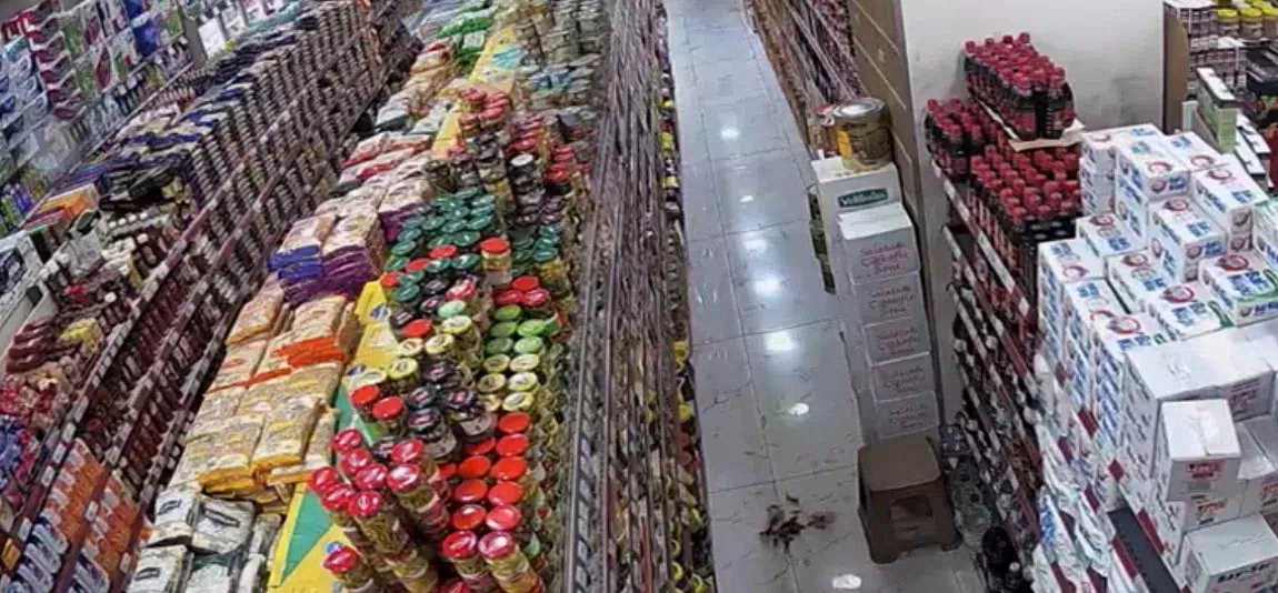 Yüksekova’da Hissedilen 4.8 Büyüklüğündeki Deprem Güvenlik Kamerasına Yansıdı