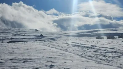 Karakış Bayburt’ta da kendini göstermeye başladı. Bayburt’un Aydıntepe ilçesine bağlı